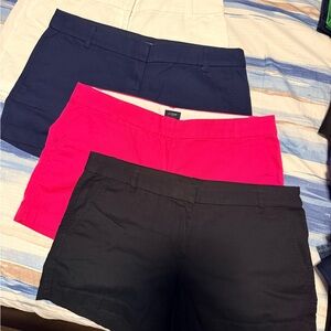 J. Crew Women's Shorts - Black, Pink, Navy, White